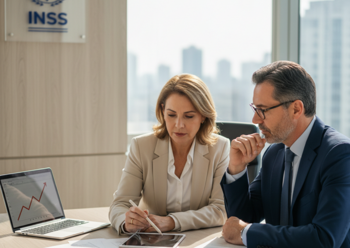 Imagem profissional de blog sobre: "Como solicitar a revisão de benefícios do inss para aumentar o valor da aposentadori