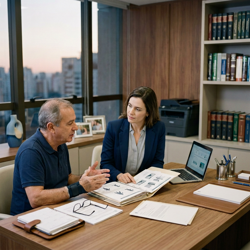 Uma bóia salva-vidas rodeia figuras de madeira que representam a família em um pano de fundo de cem dólares
